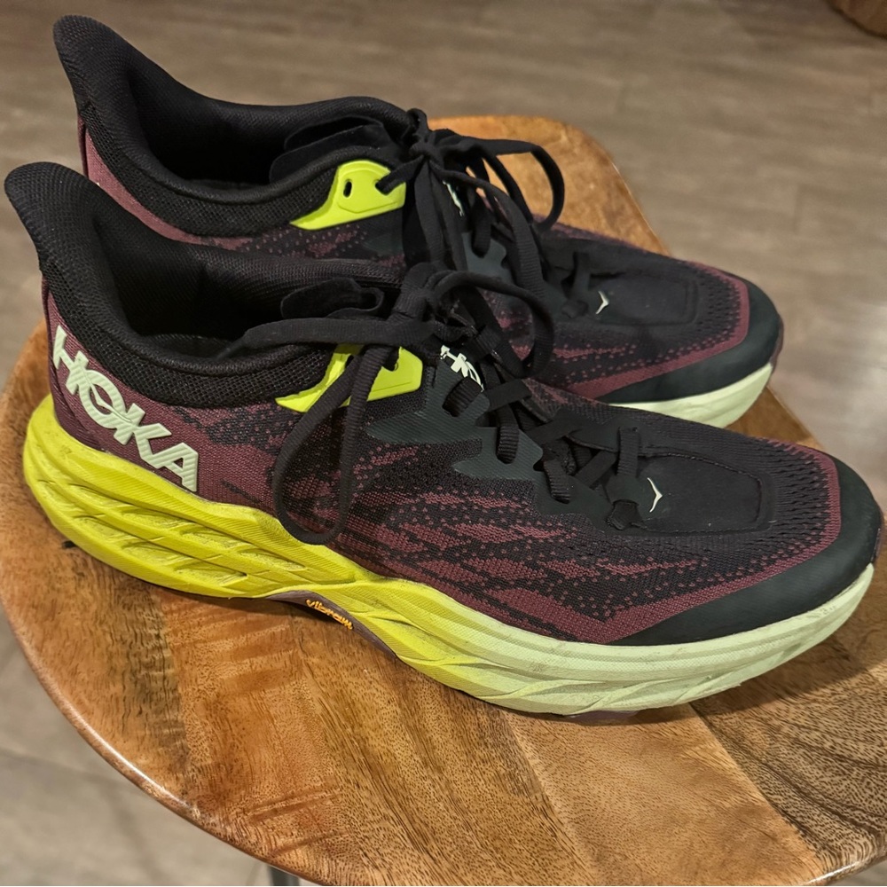 Hoka One One Speedgoat 5 Women’s Size 8 Blue/Primrose 1123158 💎EUC Worn ONLY 3 X